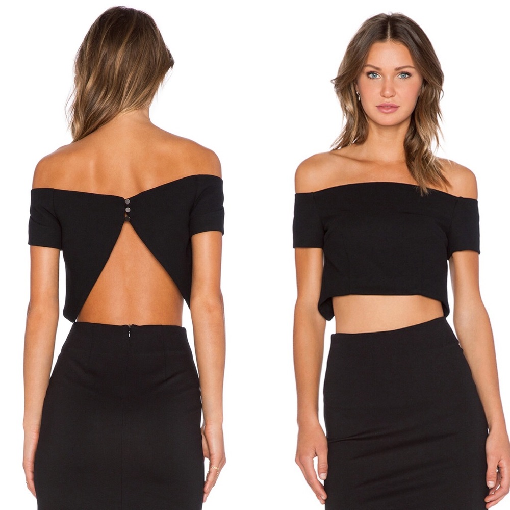 💗NWT NICHOLAS double bonded off shoulder crop top
